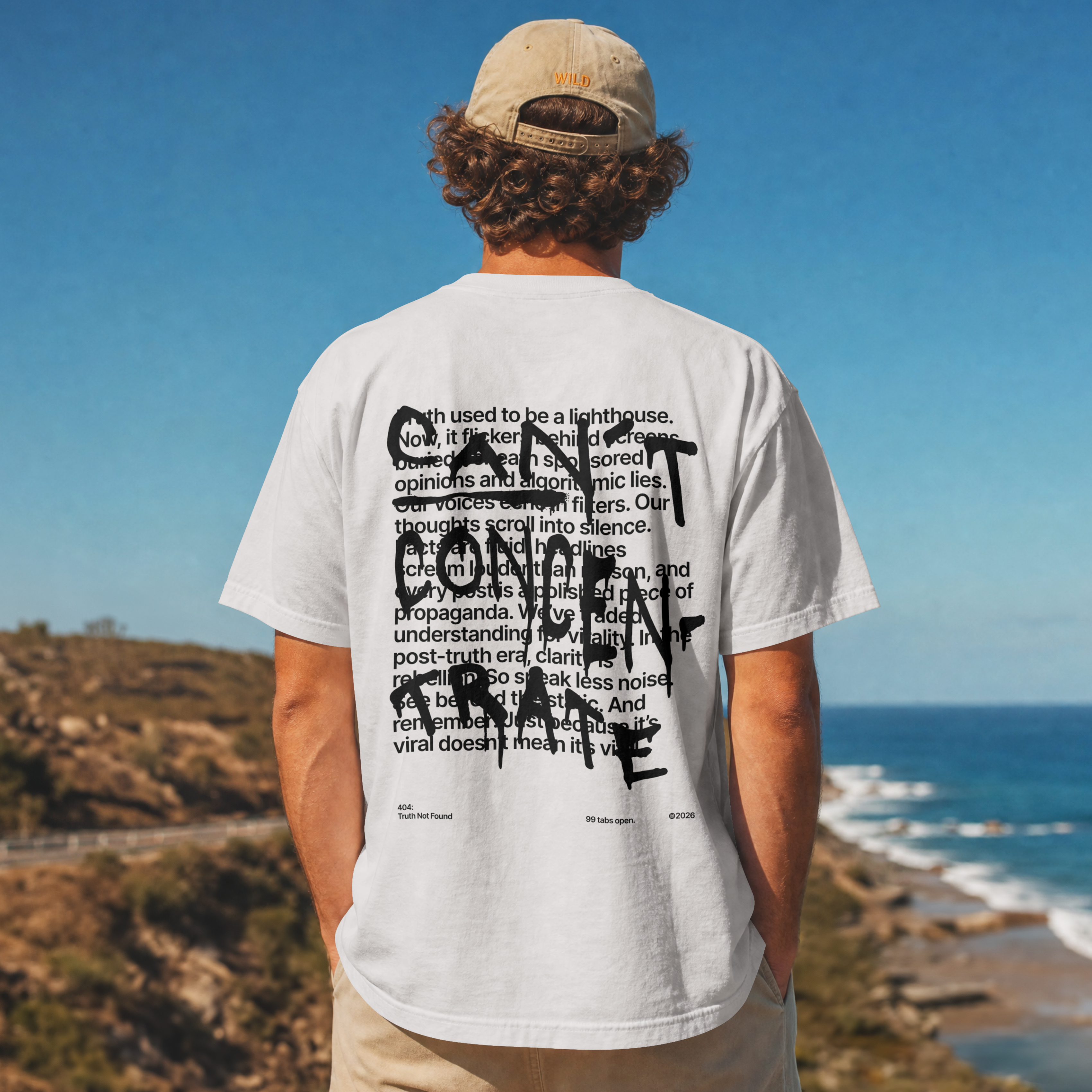 CAN´T CONCENTRATE Oversized Shirt