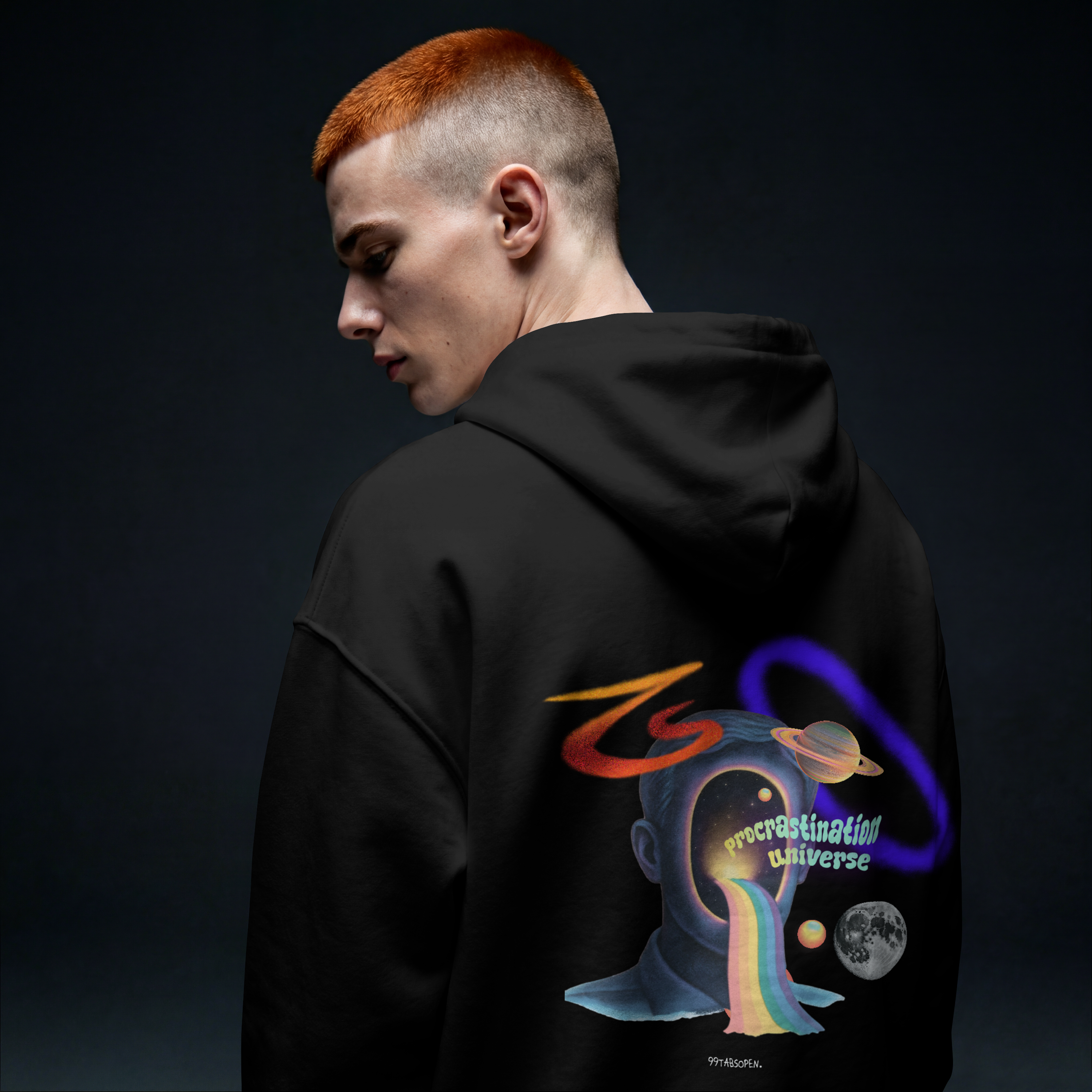 PROCRASTINATION UNIVERSE Oversized Hoodie